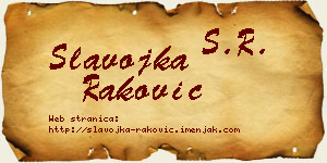 Slavojka Raković vizit kartica